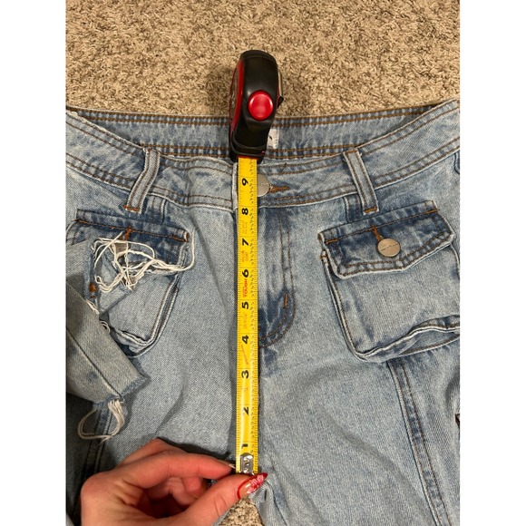 Superdown Light Wash Denim Brittany Cargo Jeans Womens Size‎ 23 - Picture 6 of 7